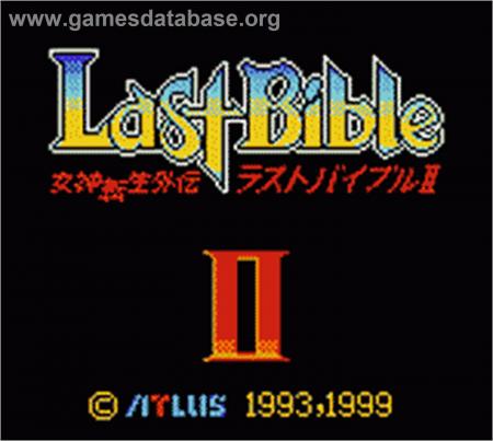 Cover Megami Tensei Gaiden - Last Bible II for Game Boy Color
